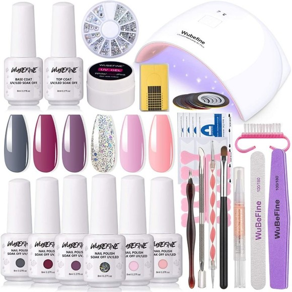 WUBEFINE Bath & Body Wubefine 6 Colors Gel Nail Polish Starter Set